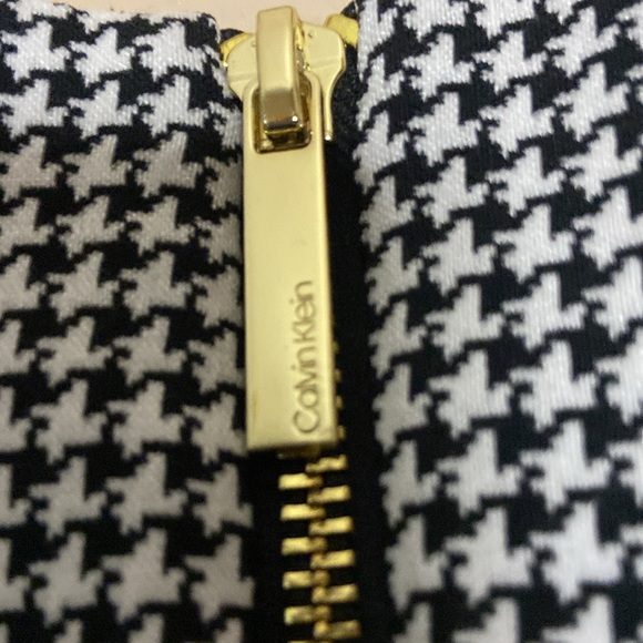 Calvin Klein Black and White houndstooth Sleeveless Sheath Dress - Picture 10 of 16